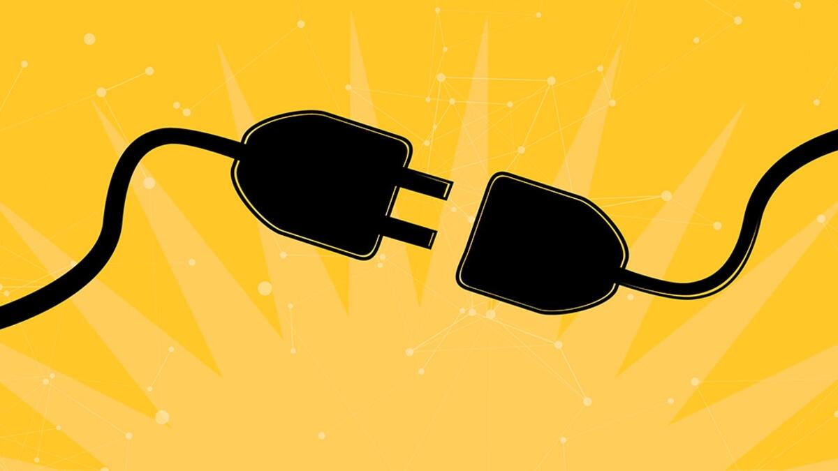 Illustration of power and extension cord